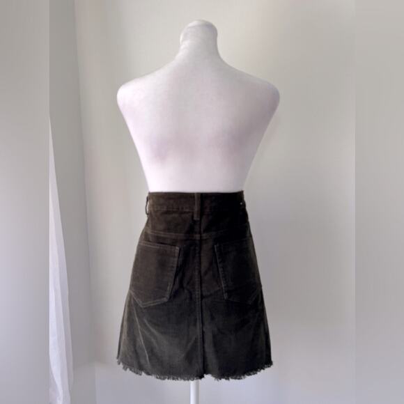 Indigo Rein Dark Brown Corduroy Mini Skirt - Picture 6 of 10